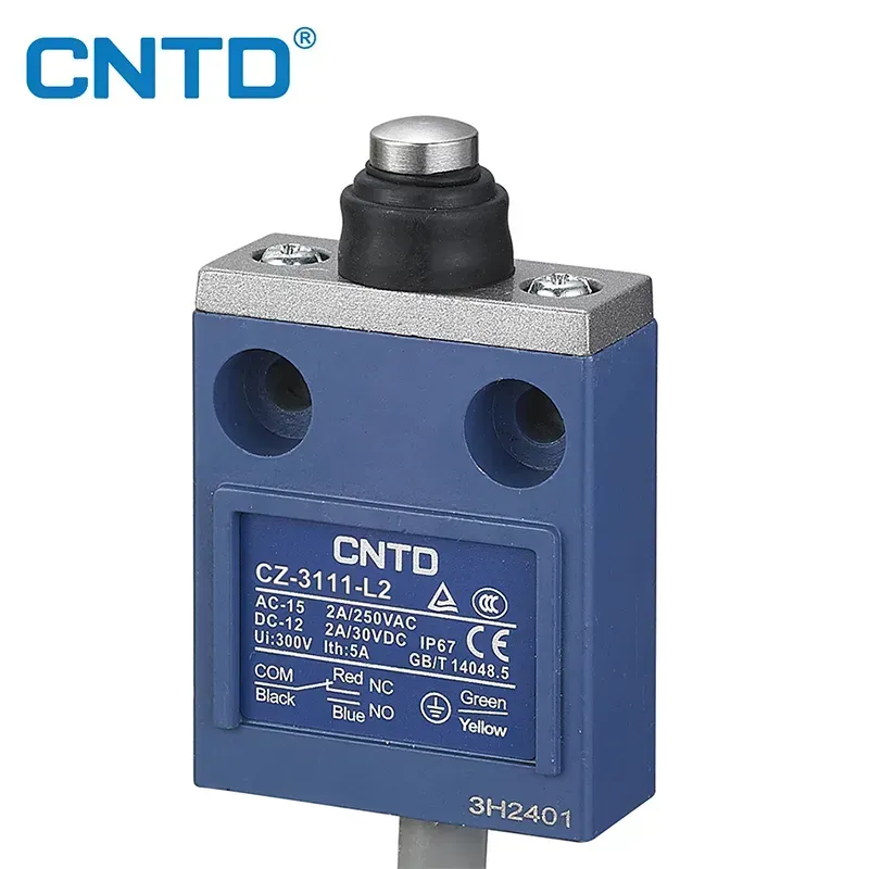 Limit Switch vertical precableado pivote alto CZ-3111 , 1NC + 1NO | CNTD