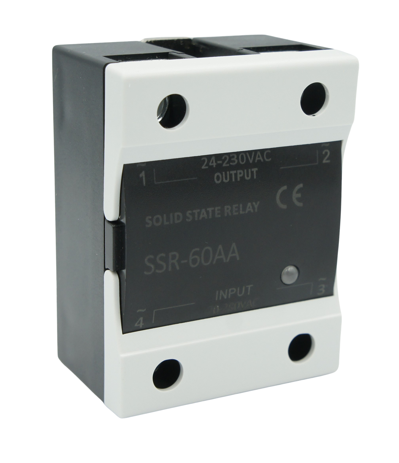 Relevador de Estado Sólido Monofásico SSR-60-AA-230 60 AMP 230 VAC disparo en alterna | MK ELECTRO