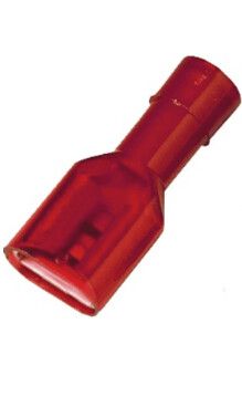 Zapata tipo faston hembra totalmente aislada FDFV-1-250 roja 16-22 AWG | MK ELECTRO