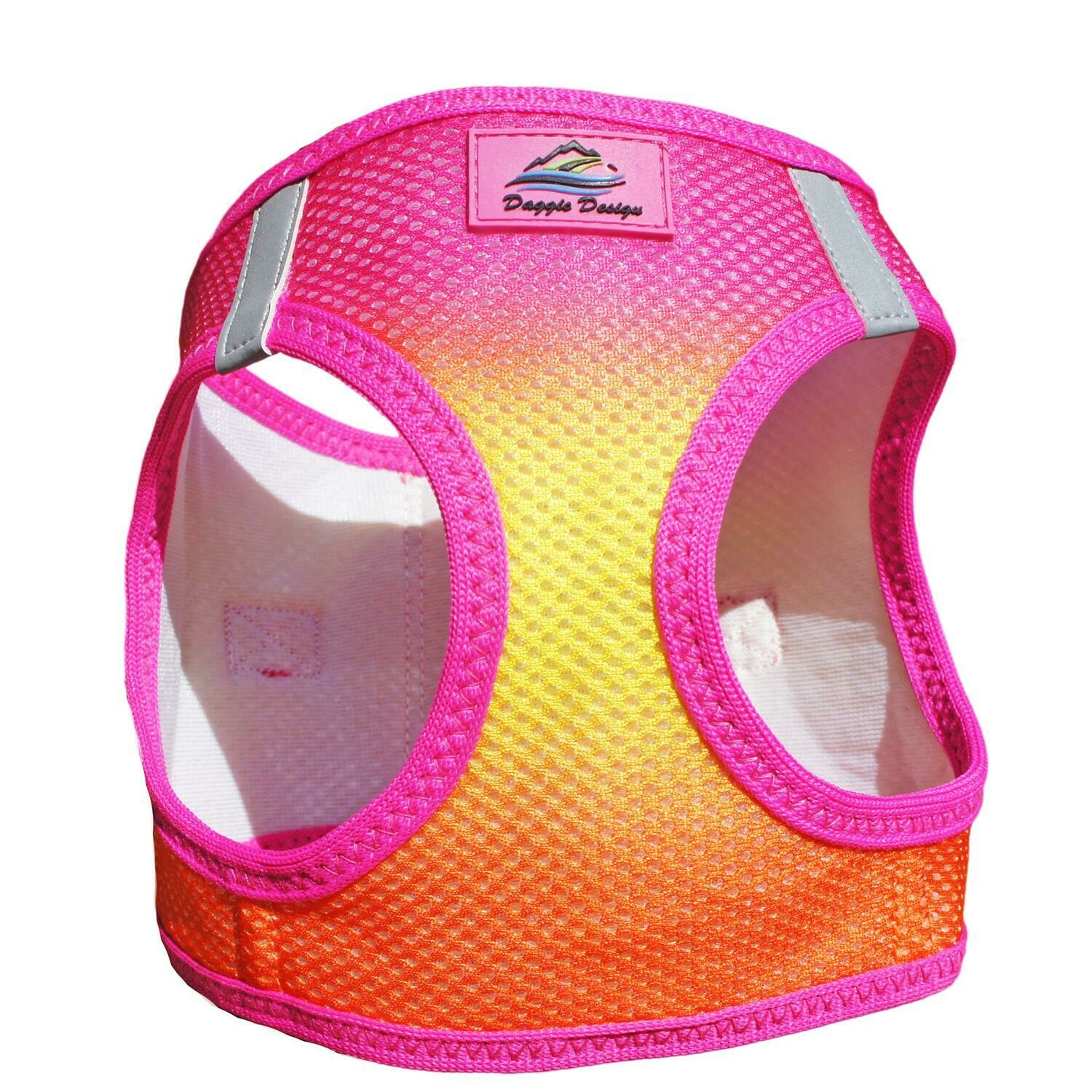 American River Dog Harness Ombre Collection - Raspberry Pink and Orange
