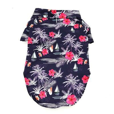 Hawaiian Camp Shirt -Moonlight Sails