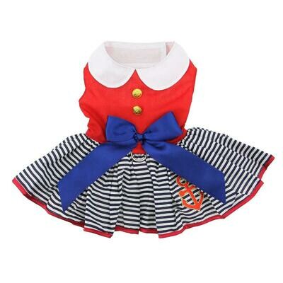Sailor Girl with Matching Leash Dress