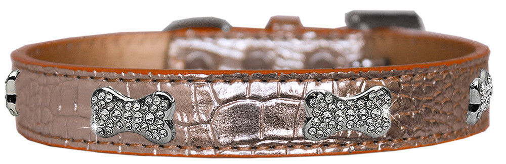 Croc Crystal Bone Dog Collar
