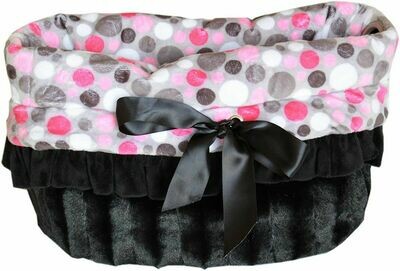 Reversible Snuggle Bugs Pet Bed, Bag, and Car Seat All-in-One