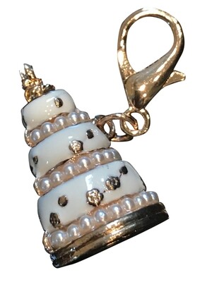 Dog Collar Charm, Wedding Cake