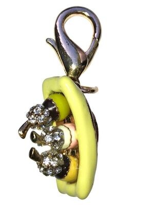 Dog Collar Charm, Banana Boat