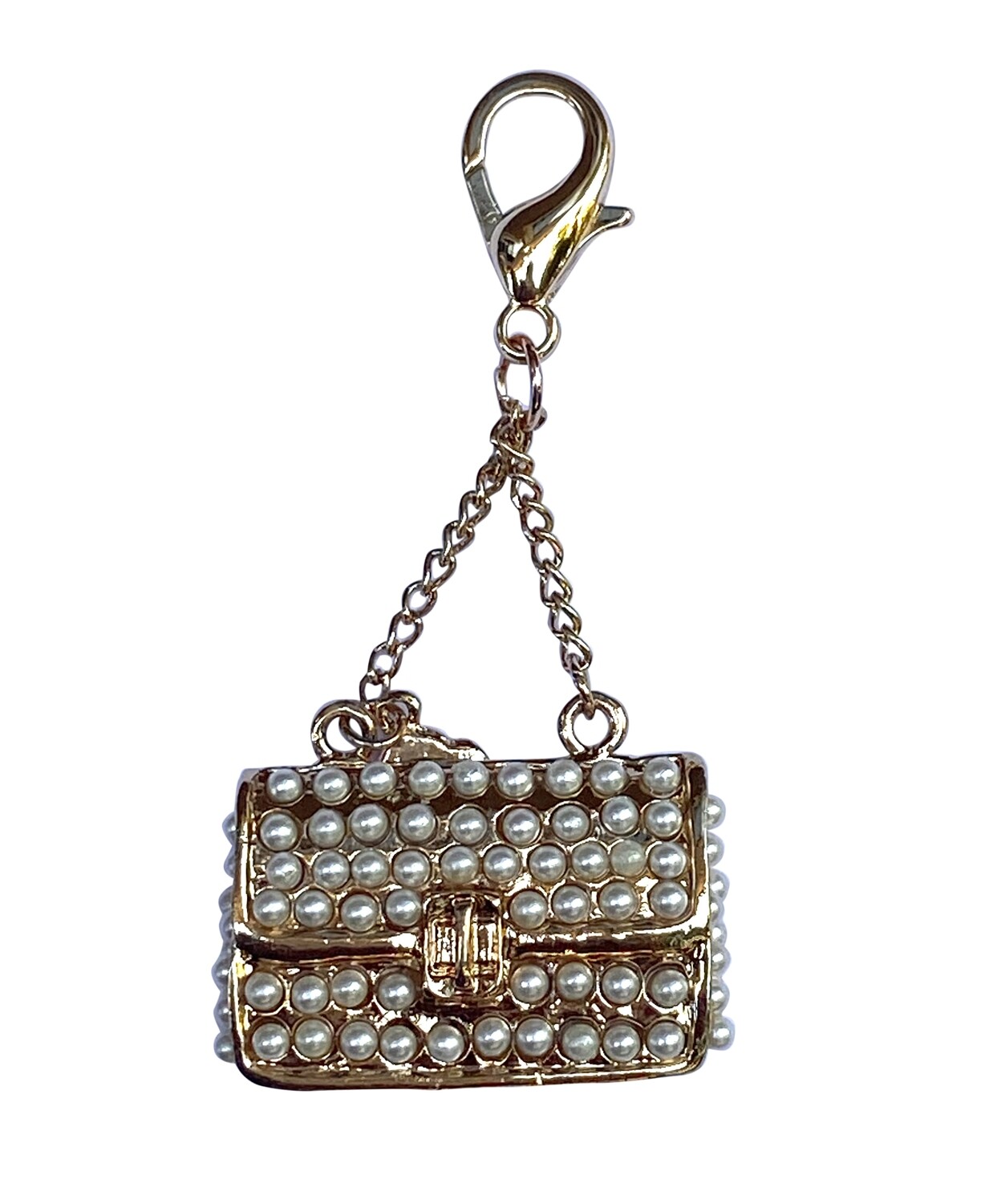 Dog Collar Charm, Pearl Purse Dog Collar Charm