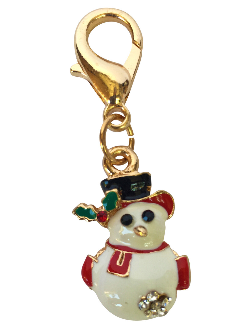 Dog Collar Charm, Snowman