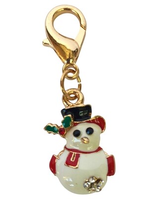 Dog Collar Charm, Snowman