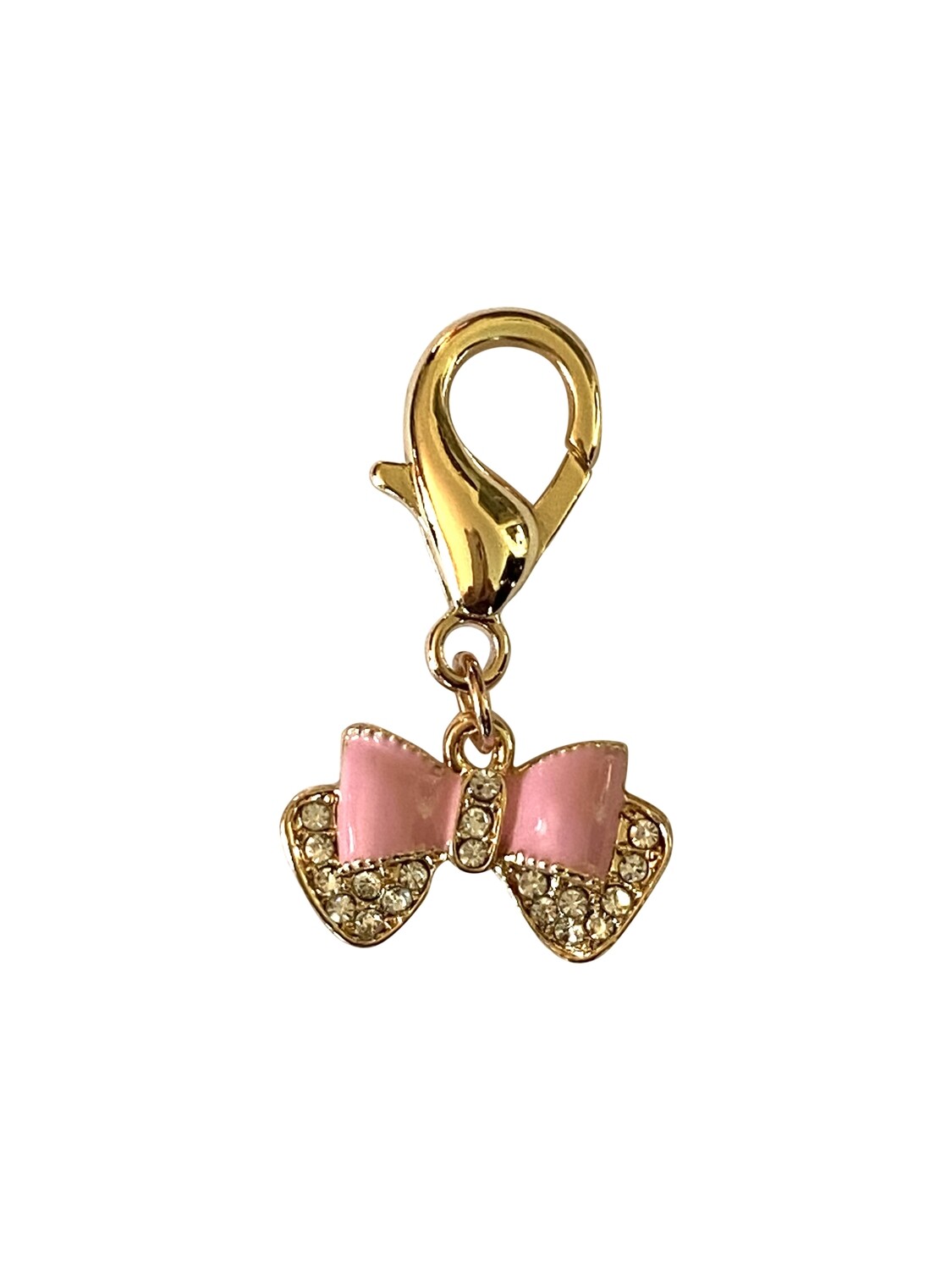 Dog Collar Charm, Parisian Bow, Pink