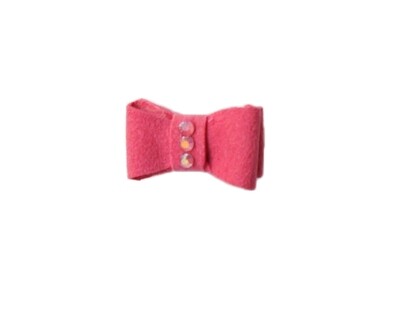 Teenie Tiny Ultra Suede Hair Bows, Pink