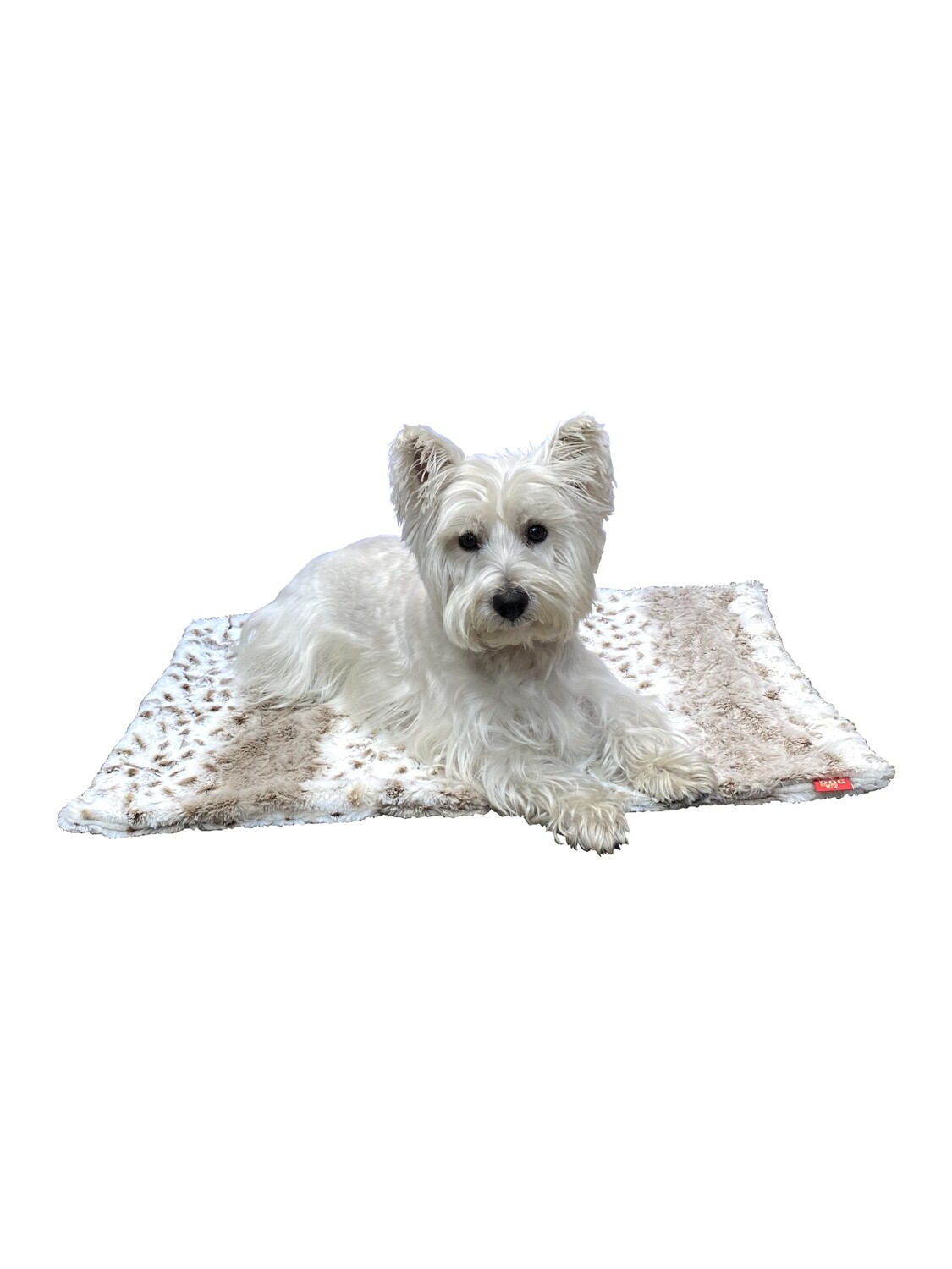 Small Blanket, NEW Taupe Frosted Snow Leopard