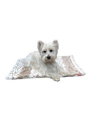 Small Blanket, NEW Taupe Frosted Snow Leopard