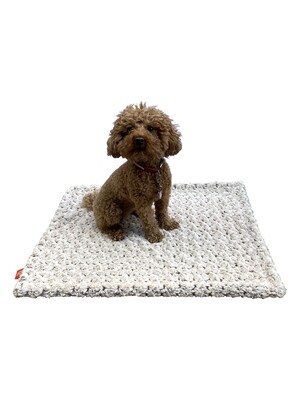 Small Blanket, Two Tone Rosebud, Ivory/Brown