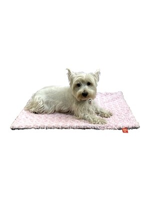 Small Blanket, Two Tone Rosebud, Pink/Grey