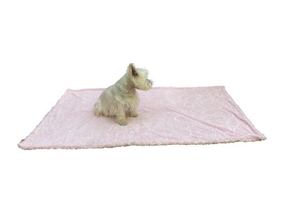 Large Blanket, Pink Paisley and Pink