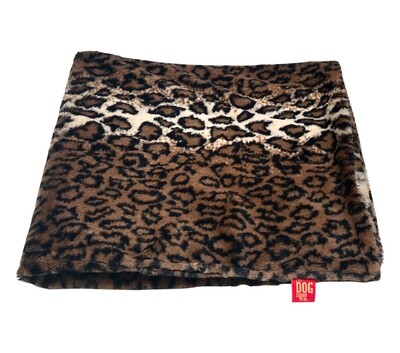 Medium Blanket, Dark Brown Leopard and Brown