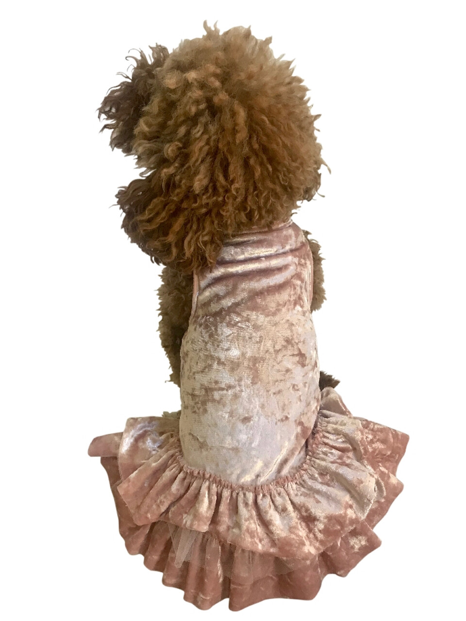Crushing on You, Metallic Velvet Dress, Blush
