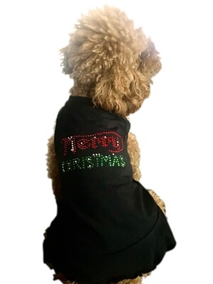 Dress, Snowy Merry Christmas, Black