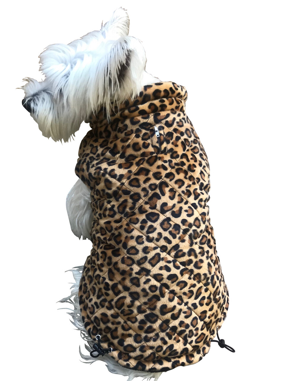 Coco Puffer with Diamond Quilting, Leopard Velvet