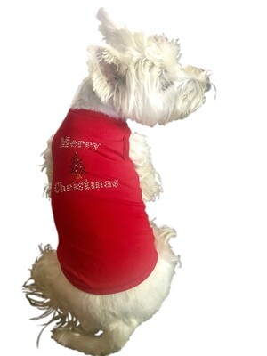 Tank, Merry Christmas Tree, Christmas, Red