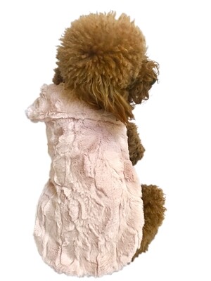 Bella Luxury Fur Coat, Blush