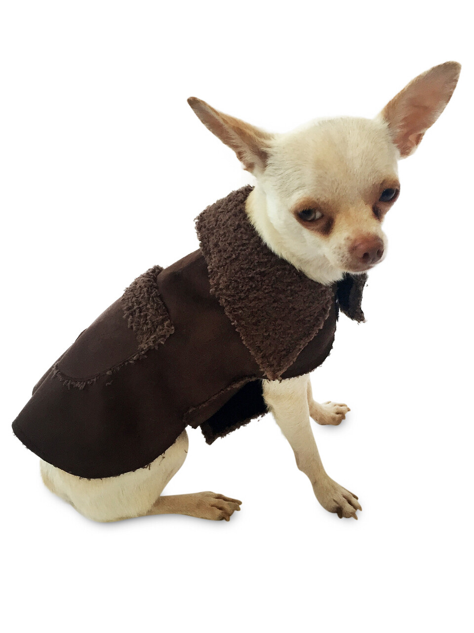 Boho Coat, Chocolate Bonded Micro Suede