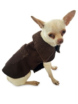 Boho Coat, Chocolate Bonded Micro Suede