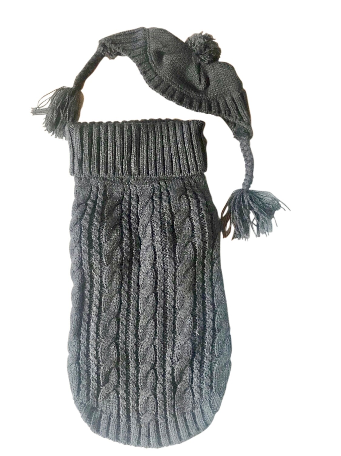 Scottish Cable Knit Sweater, Charcoal Grey