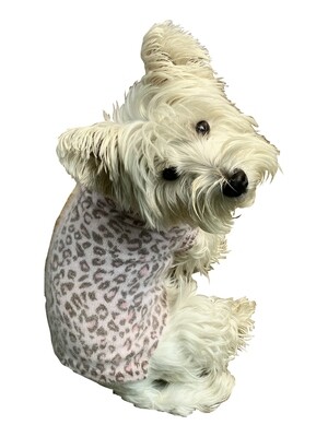Moviestar Mock Neck, Angora Blend, Light Pink Leopard