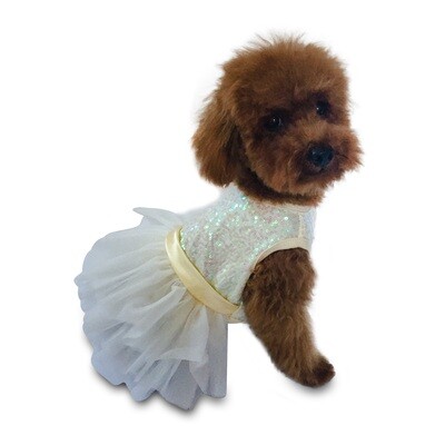 Hollywood Hologram Sequin Fufu Tutu, Ivory