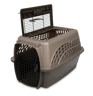 Petmate 2 Door Top Load Dog Kennel Hard-Sided  Pearl- Tan