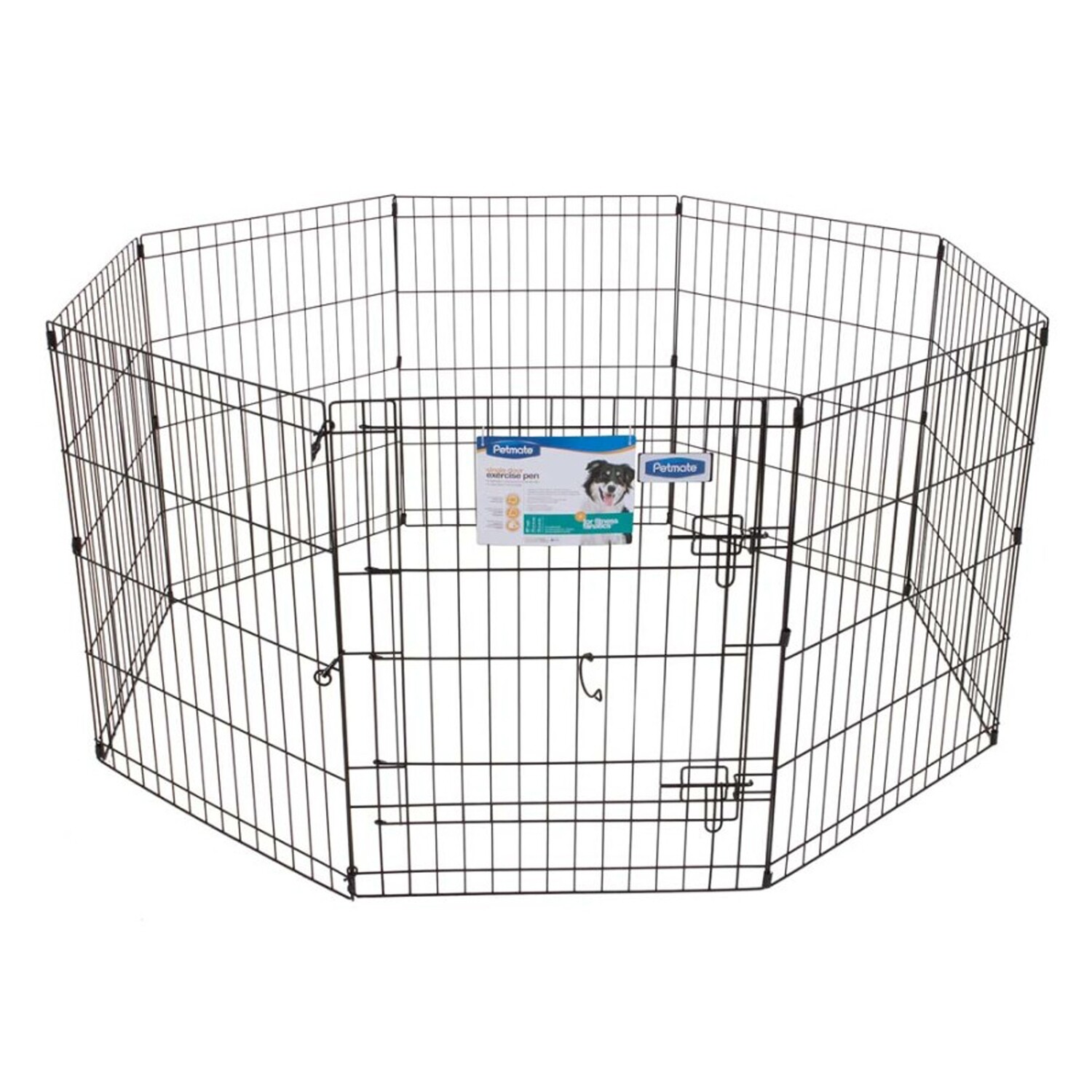 Petmate Exercise Pen With Door - Black