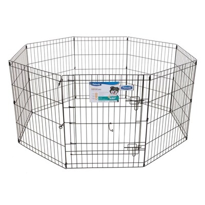Petmate Exercise Pen With Door - Black