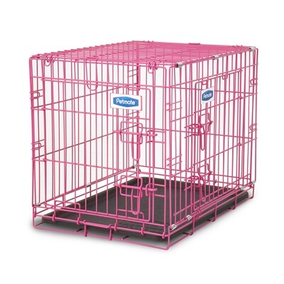 Petmate Puppy 2-Door Training Retreat Kennel Hard-Sided - Pink
