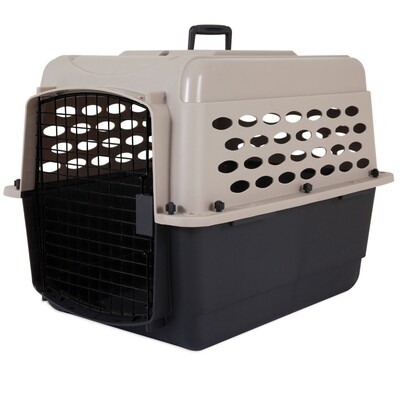 Petmate Vari Dog Kennel Hard-Sided - Taupe/Black, Size: 28&quot;