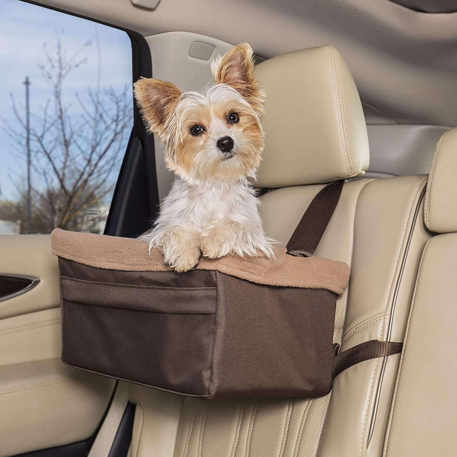 Solvit Products Deluxe Dog Booster Seat - Tan