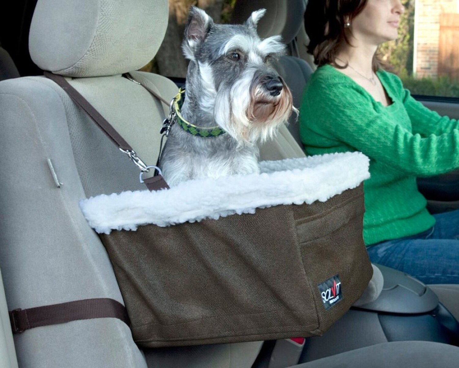 Solvit Products Deluxe Dog Booster Seat - Brown, Size: M