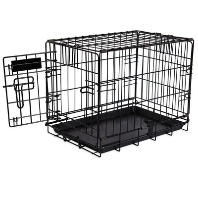 Petmate 2 Door Training Retreat Dog Kennel Hard-Sided - Black