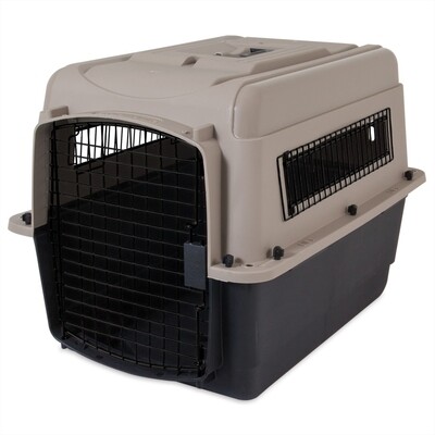 Petmate Ultra Vari Dog Kennel Hard-Sided - Taupe/Black, Size: 28&quot;