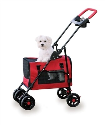 Four Paws 3 In 1 Pet Stroller -  Red