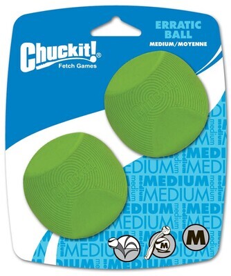 Chuckit! Erratic Dog Toy Ball 2 Packs - Green