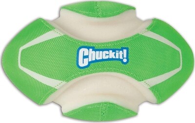 Chuckit! Fumble Fetch Max Glow Dog Toy - Green/White