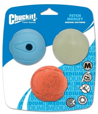 Chuckit! Fetch Medley Balls 3 Packs - Multi-Color