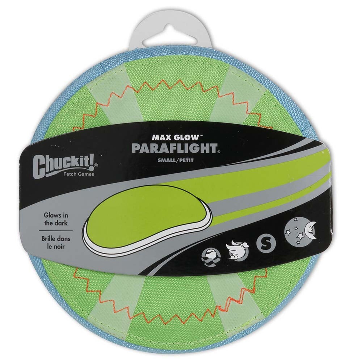 Chuckit! Paraflight Max Glow Dog Toy - Green/White