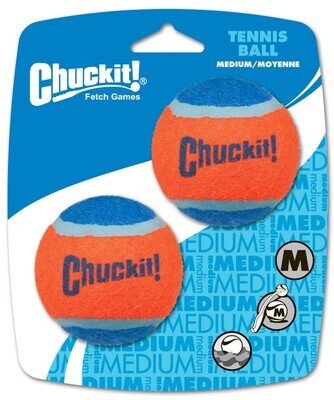 Chuckit! Tennis Ball Dog Toy Shrink Sleeve 2 Pack - Blue/Orange