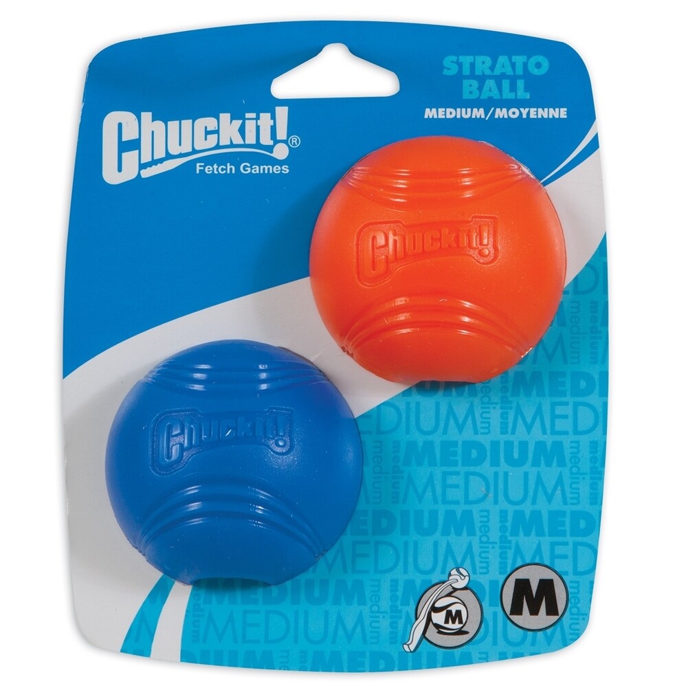 Chuckit! Strato Ball Dog Toy 2 Pack - Blue/Orange