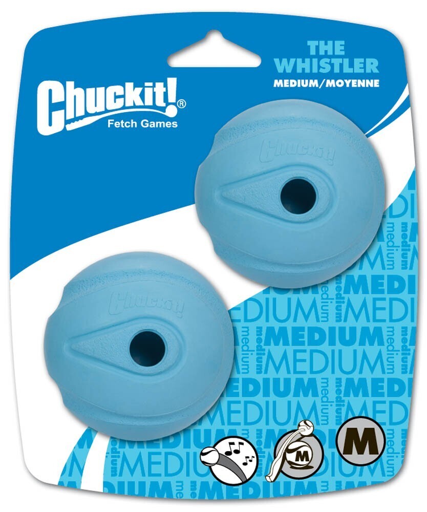 Chuckit! The Whistler Ball Dog Toy Assorted 2 Pack