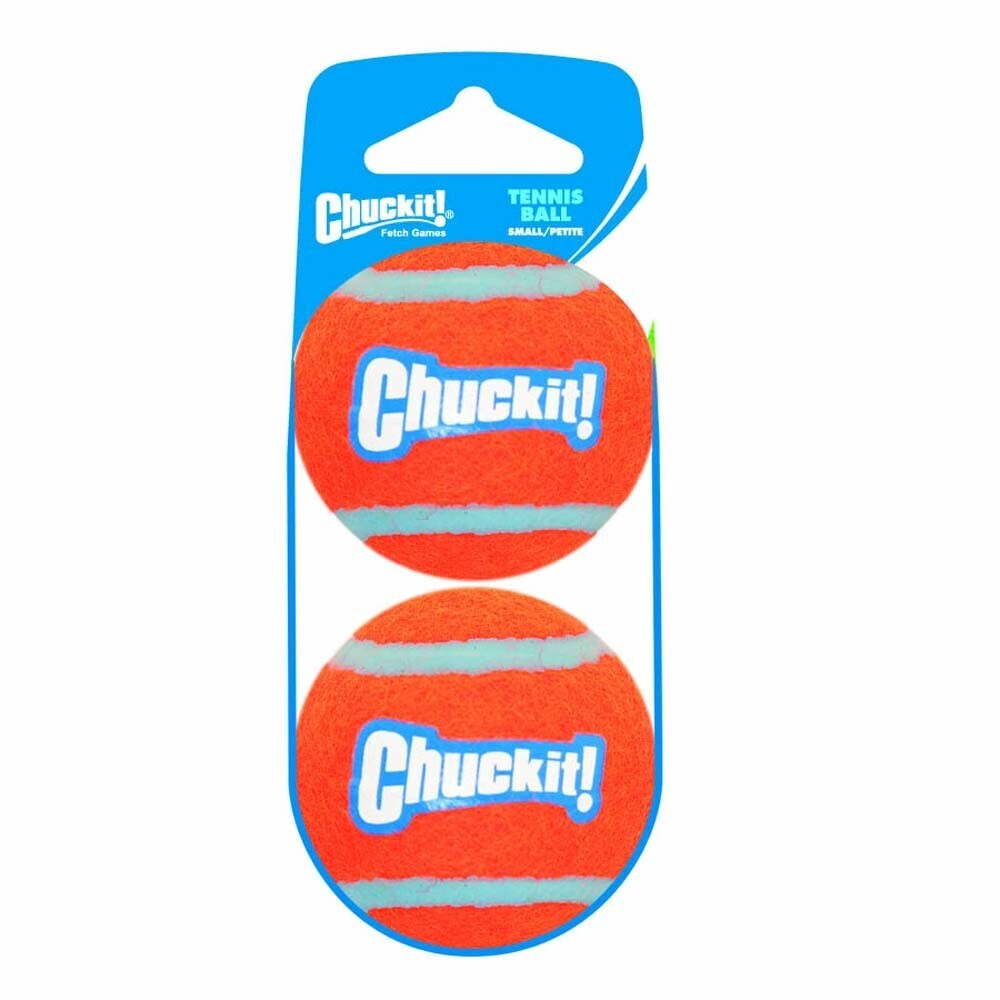 Chuckit! Tennis Ball Dog Toy Shrink Sleeve 2 Packs - Orange, Size: S