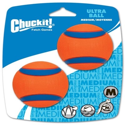 Chuckit! Ultra Ball Dog Toy 2 Pack - Blue/Orange